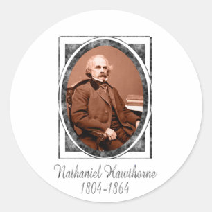 Nathaniel Hawthorne Runder Aufkleber