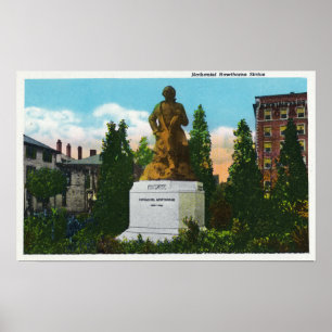 Nathaniel Hawthorne Statue-Ansicht Poster