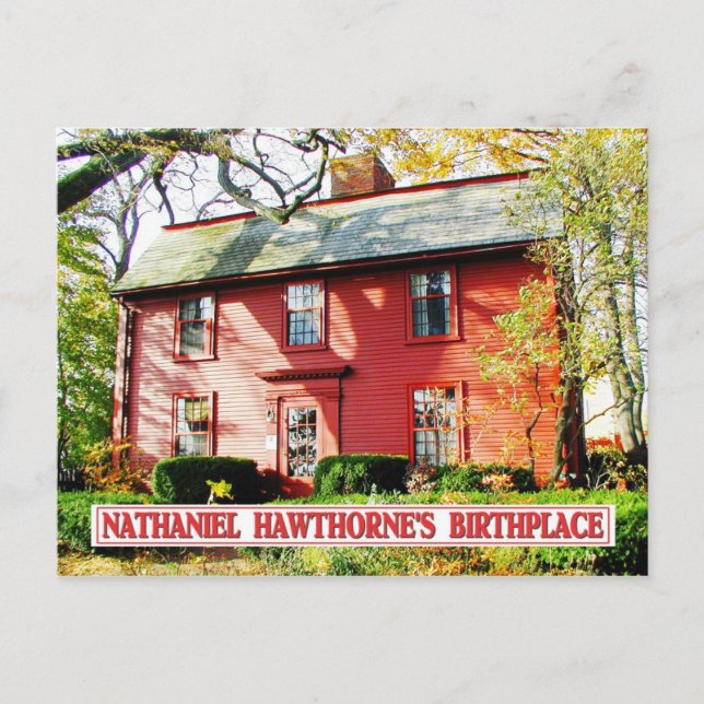 Nathaniel Hawthornes Geburtsort, Salem, MA Postkarte (Vorderseite)
