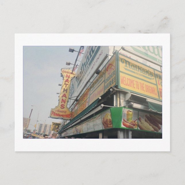 Nathan's berühmte Hotdogs (Coney Is., NY) Postcard Postkarte (Vorderseite)