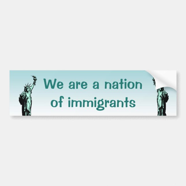 Nation des Immigrant-Autoaufklebers Autoaufkleber (Vorne)
