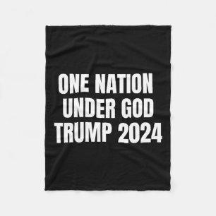 Nation under God Trump 2024 God American Flag Jesu Fleecedecke