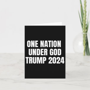 Nation under God Trump 2024 God American Flag Jesu Karte