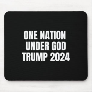 Nation under God Trump 2024 God American Flag Jesu Mousepad