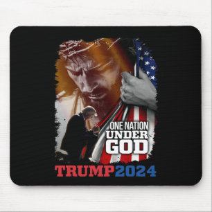 Nation unter Gottes Präsident Trump 2024 America C Mousepad