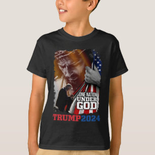Nation unter Gottes Präsident Trump 2024 America C T-Shirt