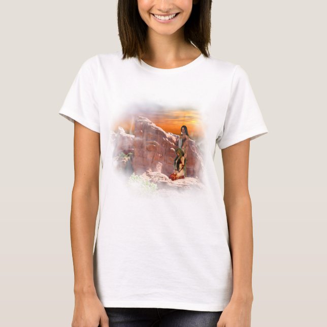 National American Couple Vignette T-Shirt (Vorderseite)