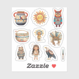 National American Set Art Tribe Pack Aufkleber