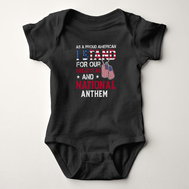 National Anthem - USA Flag Design Baby Strampler (Vorderseite)