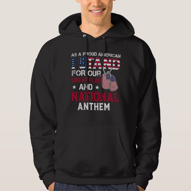 National Anthem - USA Flag Design Hoodie (Vorderseite)