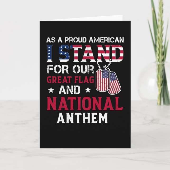 National Anthem - USA Flag Design Karte (Vorderseite)