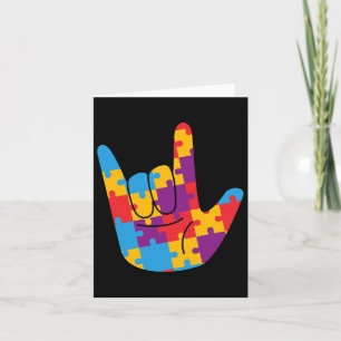 National Autismus Awareness Montag Asl Liebe Sig Karte