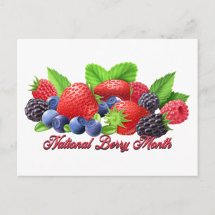 National Berry Month Postkarte
