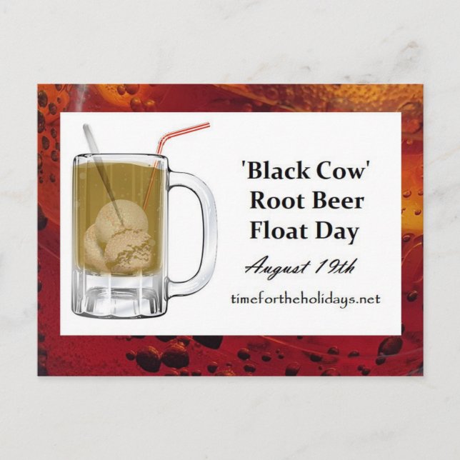 National Black Cow Day Food Holidays Postkarte (Vorderseite)