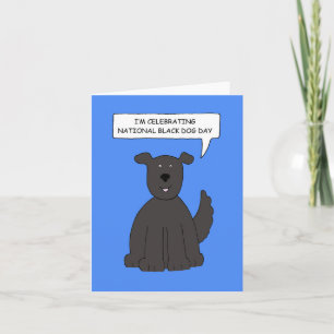 National Black Dog Day 1. Oktober Karte