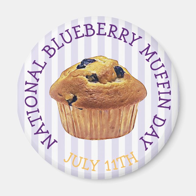 National Blueberry Muffin Day Juwelier Magnet (Vorne)