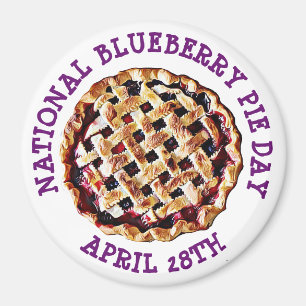 National Blueberry Pie Day 28. April Magnet