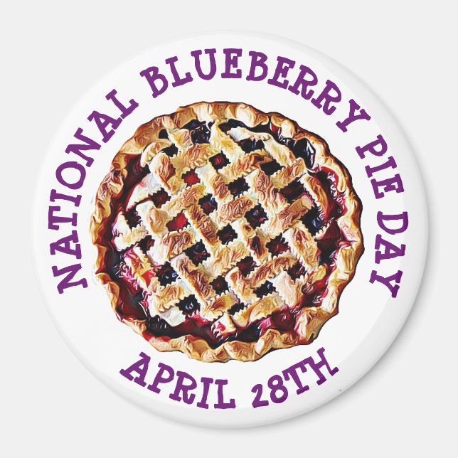 National Blueberry Pie Day 28. April Magnet (Vorne)
