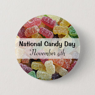 National Candy Day 4. November Funny Holidays Button
