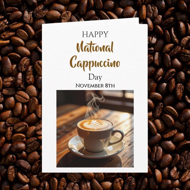 National Cappuccino Day | November 8th Karte (Von Creator hochgeladen)