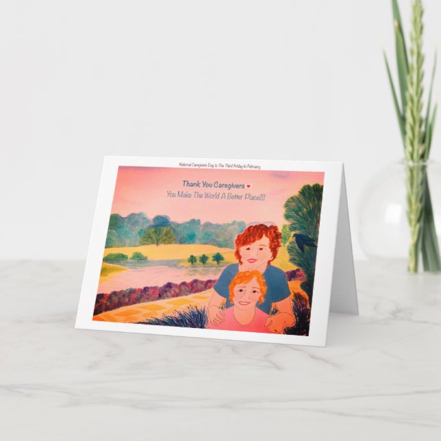 National Caregivers Apprecive Day Danke Auto (Vorderseite)