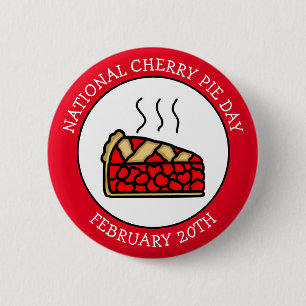 National Cherry Pie Day 20. Februar Button