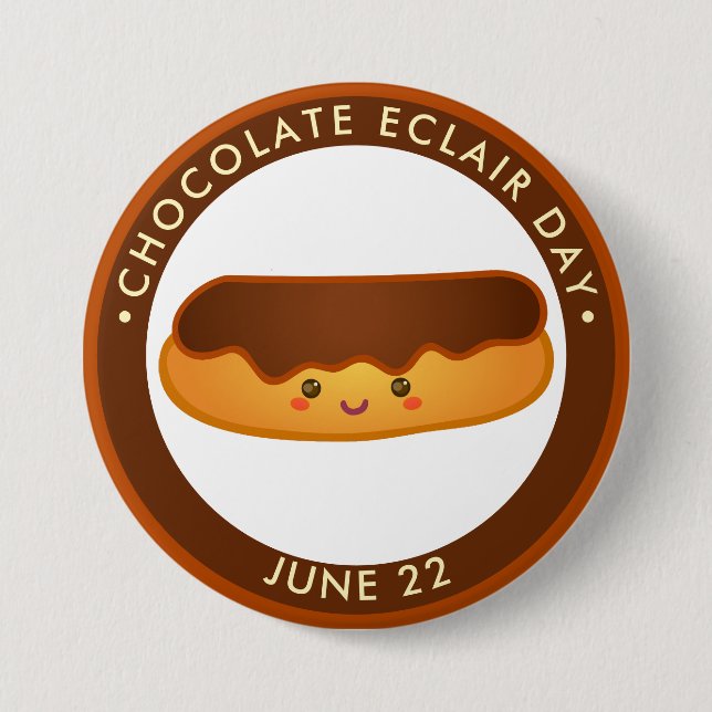 National Chocolate Eclair Day, Kawaii Ecolair Button (Vorderseite)
