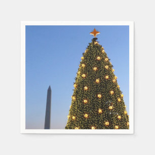 National Christmas Tree und Washington Monument Serviette