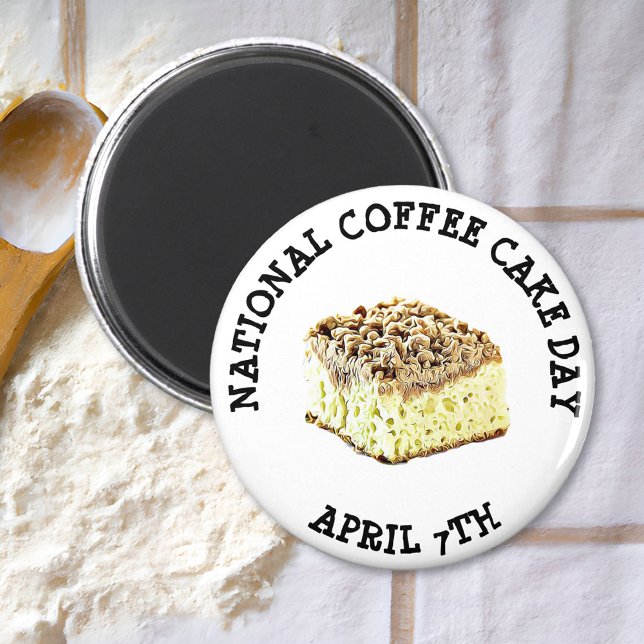 National Coffee Cake Day 7. April Holiday Magnet (Von Creator hochgeladen)