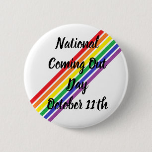 National Coming Out Day 11. Oktober Button