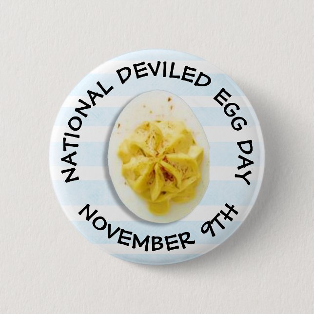 National Deviled Egge Day Food Holiday Button (Vorderseite)