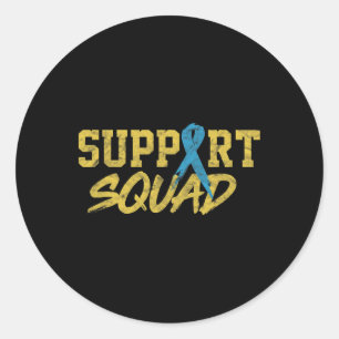 National Down Syndrome Awareness Month Support Squ Runder Aufkleber