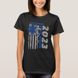 National EMS Week 2023 USA Flag Emergency Medical T-Shirt