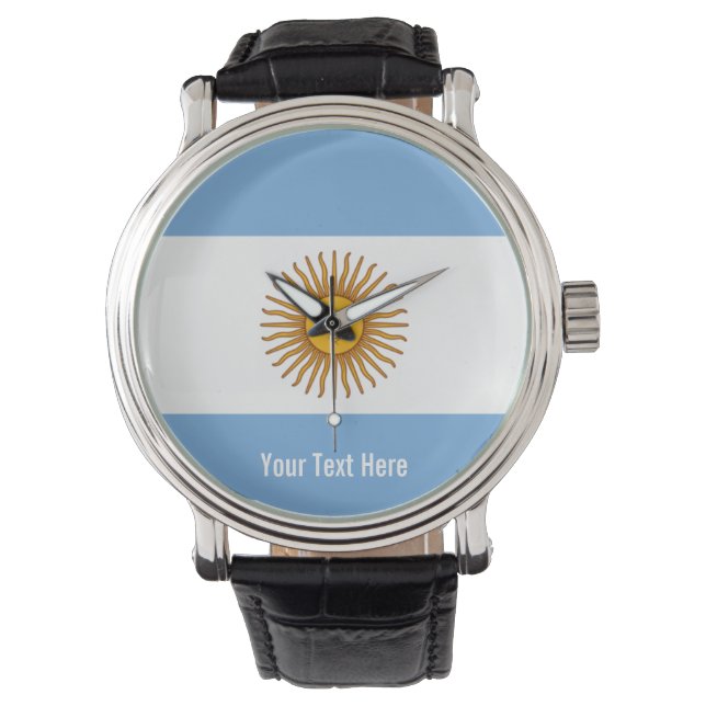 National flag of Argentina Armbanduhr (Vorderseite)