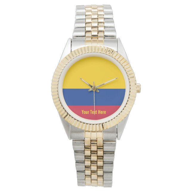National flag of Colombia Armbanduhr (Vorderseite)
