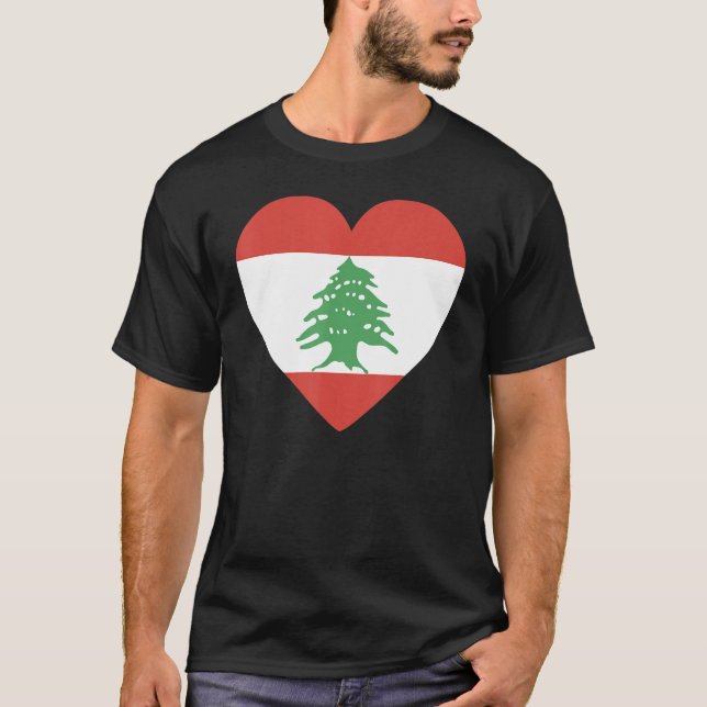 National Flag of Lebanon souvenir  for men women 4 T-Shirt (Vorderseite)