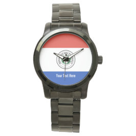 National flag of Paraguay Armbanduhr