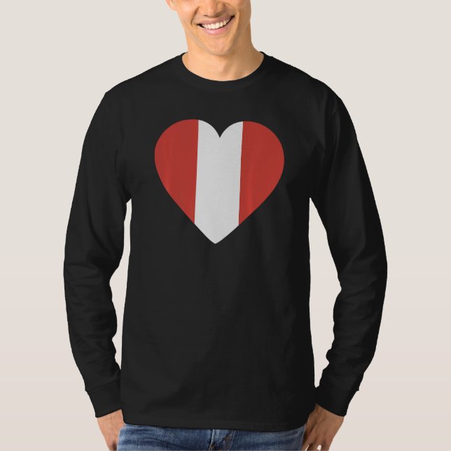 National Flag of Peru souvenir  for men women  2 T-Shirt (Vorderseite)
