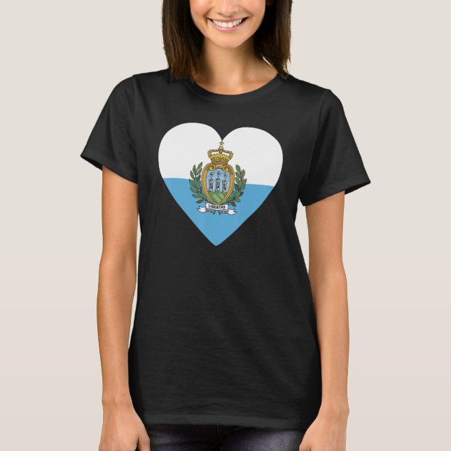 National Flag of San Marino souvenir   for men wom T-Shirt (Vorderseite)