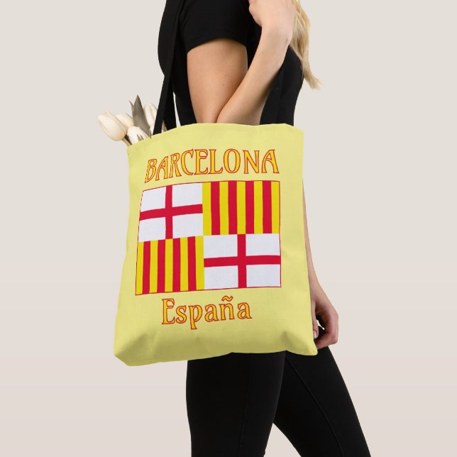 National Flag Red White Yellow Barcelona Patriotic Tasche (Von Nahem)
