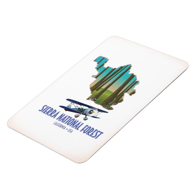 National forest California USA map Magnet (Linke Seite)