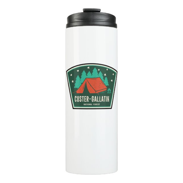 National Forest Camping Custer Gallatin Thermosbecher (Vorderseite)