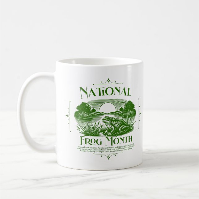National Frog Month Kaffeetasse (Links)