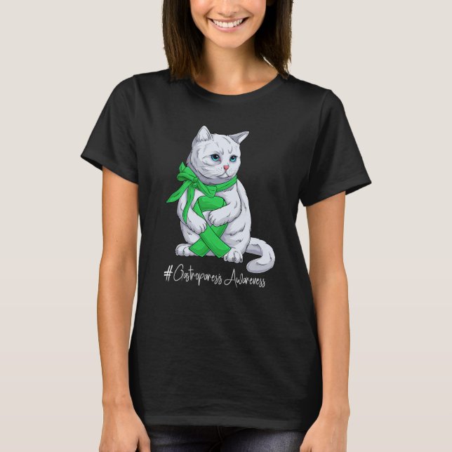 National Gastroparesis Awareness Month Green Ribbo T-Shirt (Vorderseite)