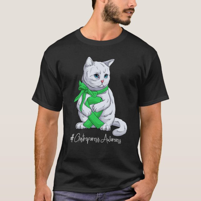 National Gastroparesis Awareness Month Green Ribbo T-Shirt (Vorderseite)