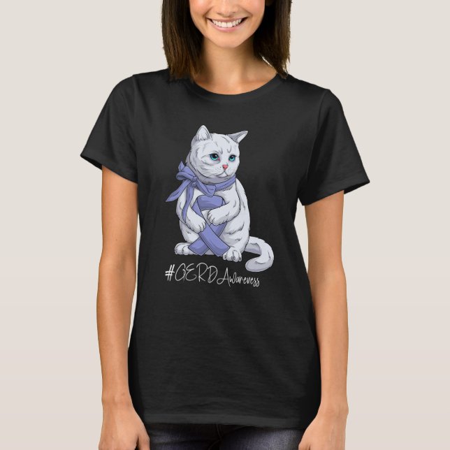 National GERD Awareness Month Periwinkle Ribbon Cu T-Shirt (Vorderseite)