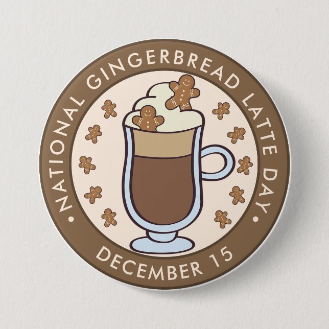 National Gingerbrew Latte Day Button (Vorderseite)