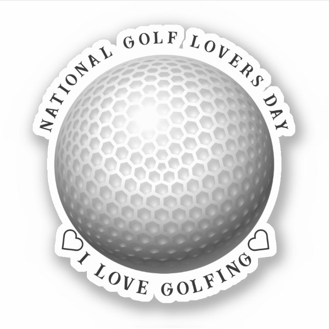 National Golf Day  Sports Aufkleber (Vorderseite)