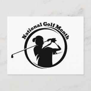 National Golf Month Postkarte