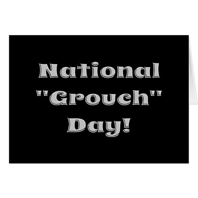 National Grouch Day Card (Vorderseite (Horizontal))